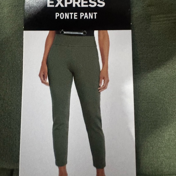 Express Sage Green Ponte Pants - Picture 2 of 5